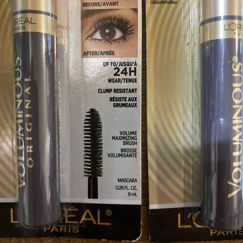 (2) L'Oreal Paris Voluminous Original Mascara, Black 305 (0.28 oz Each) & Primer